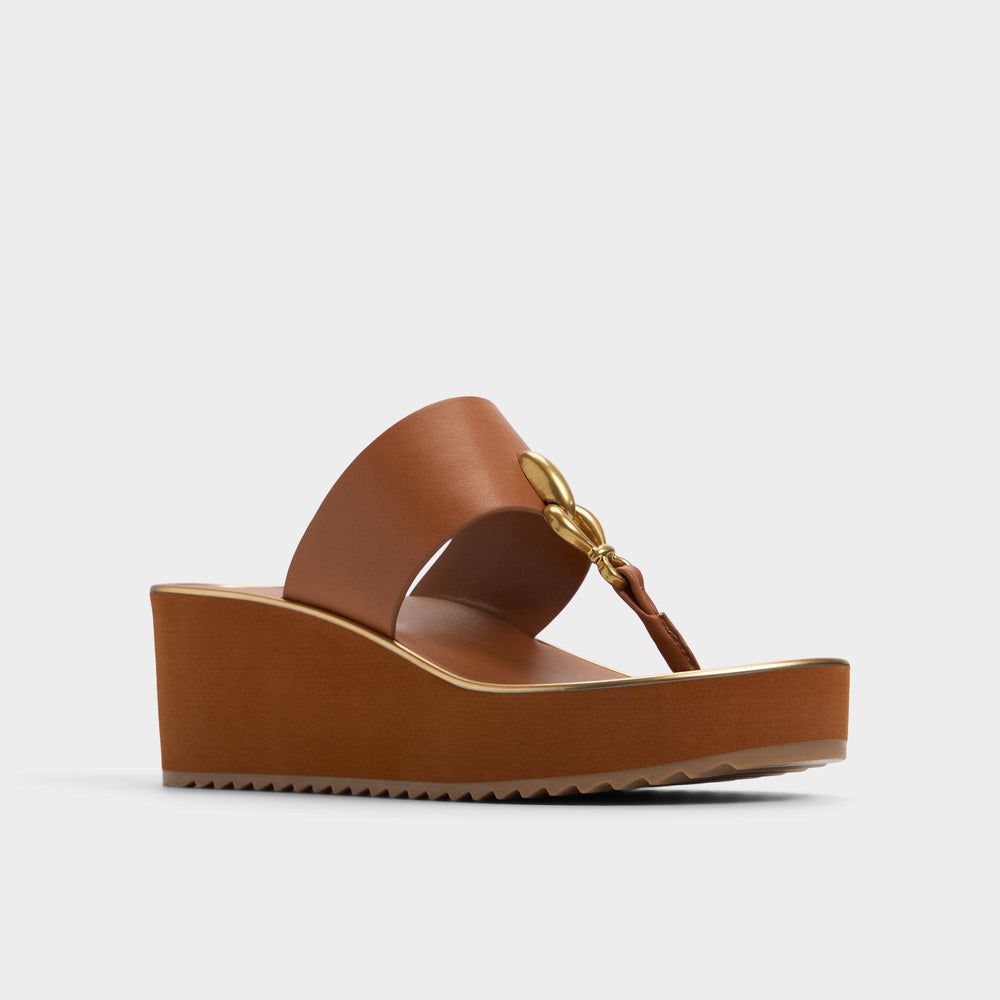 Aldo Penelopy Medium Brown Women's Platform sandals - Wedge sandal, Wedge heel