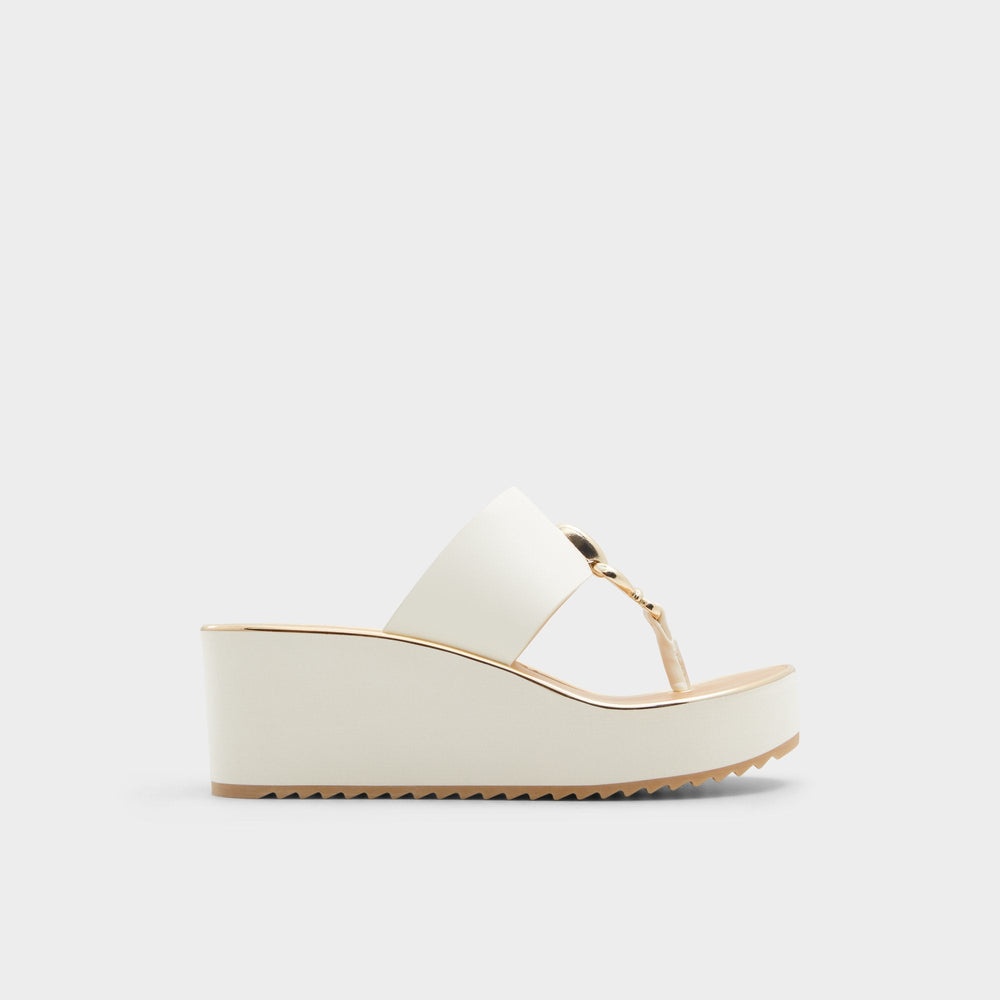 Aldo Penelopy White Women's Wedges - Wedge sandal, Wedge heel