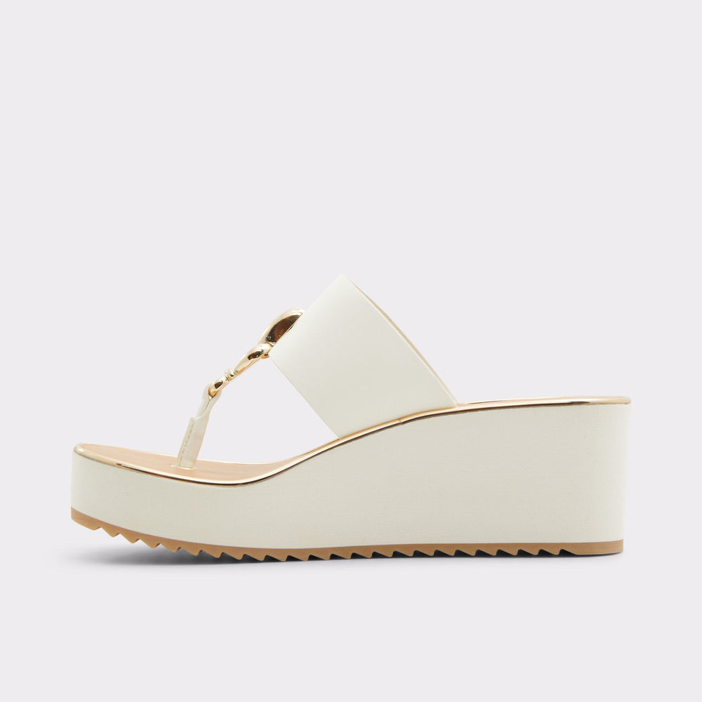Aldo Penelopy White Women's Wedges - Wedge sandal, Wedge heel
