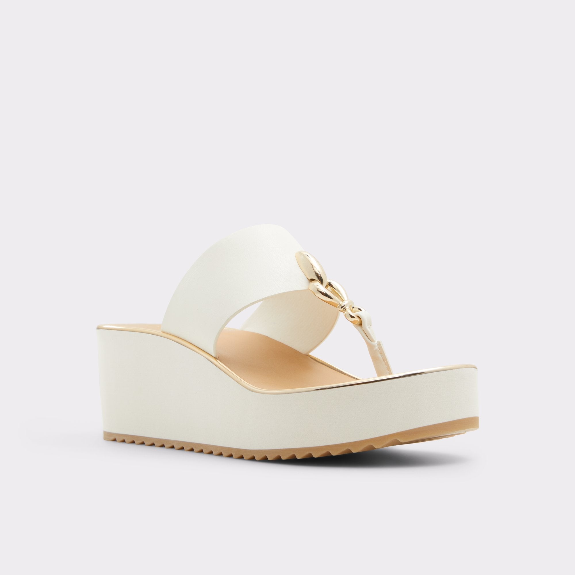 Aldo Penelopy White Women's Wedges - Wedge sandal, Wedge heel