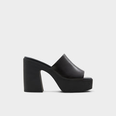 Aldo Maysee Other Black Leather Smooth Women's Mule slides - Heeled mule, Platform