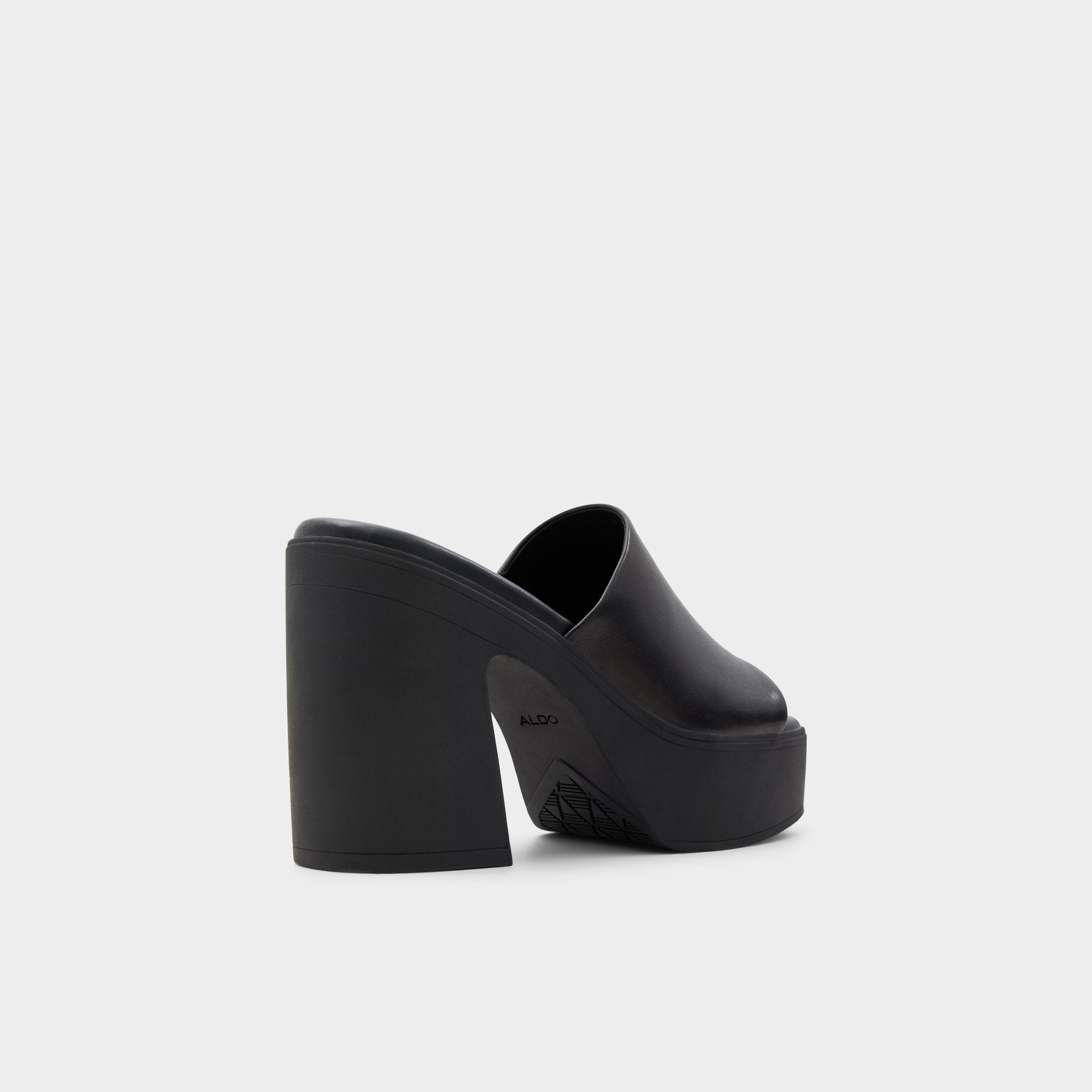 Aldo Maysee Other Black Leather Smooth Women's Mule slides - Heeled mule, Platform