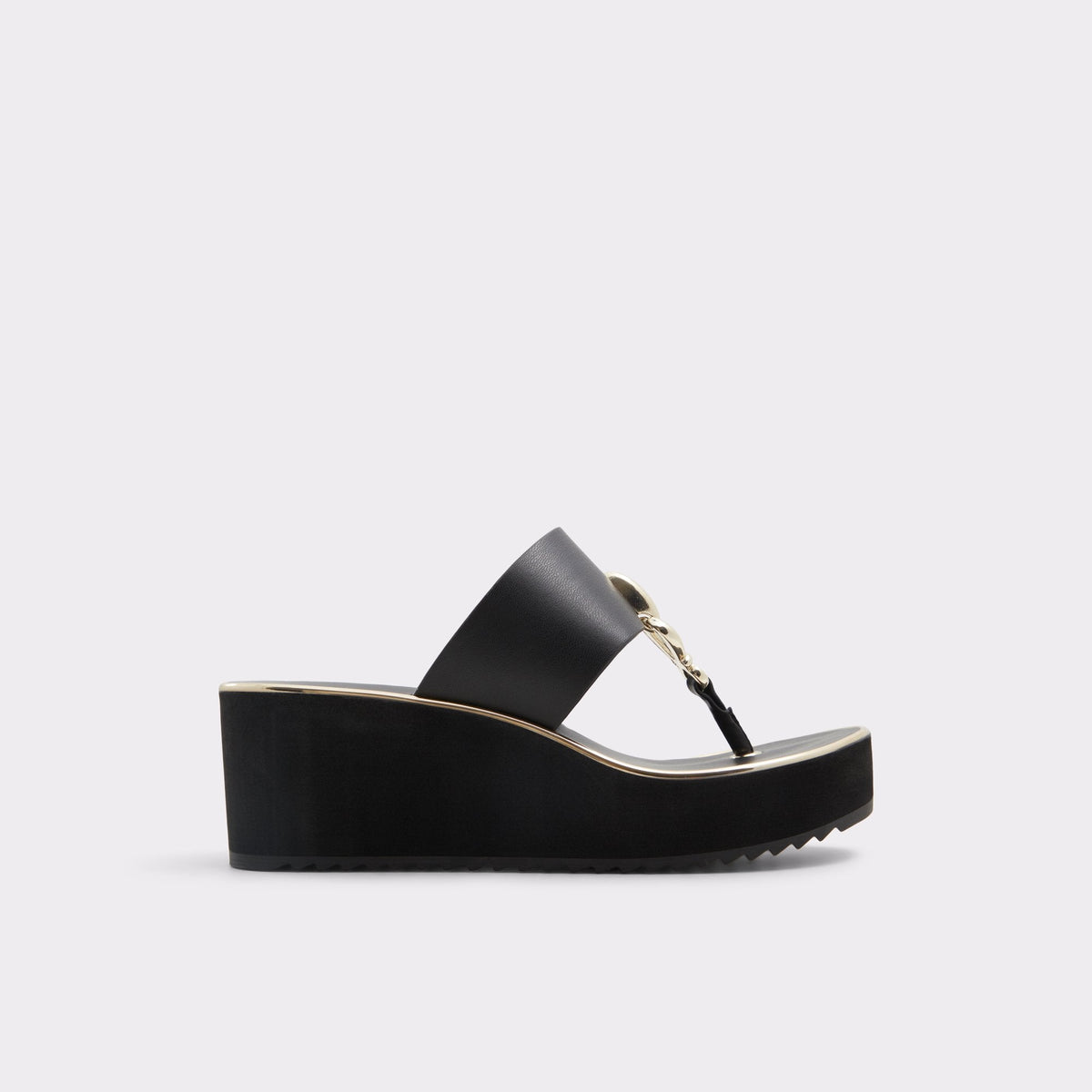 Aldo Penelopy Black Women's Wedges - Wedge sandal, Wedge heel