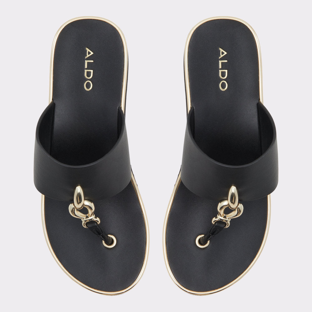 Aldo Penelopy Black Women's Wedges - Wedge sandal, Wedge heel
