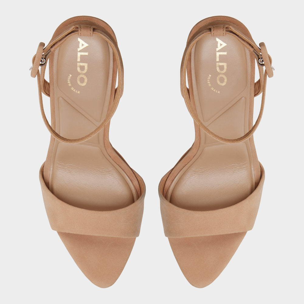Aldo Ivette in Medium Beige - Strappy heeled sandal, Platform