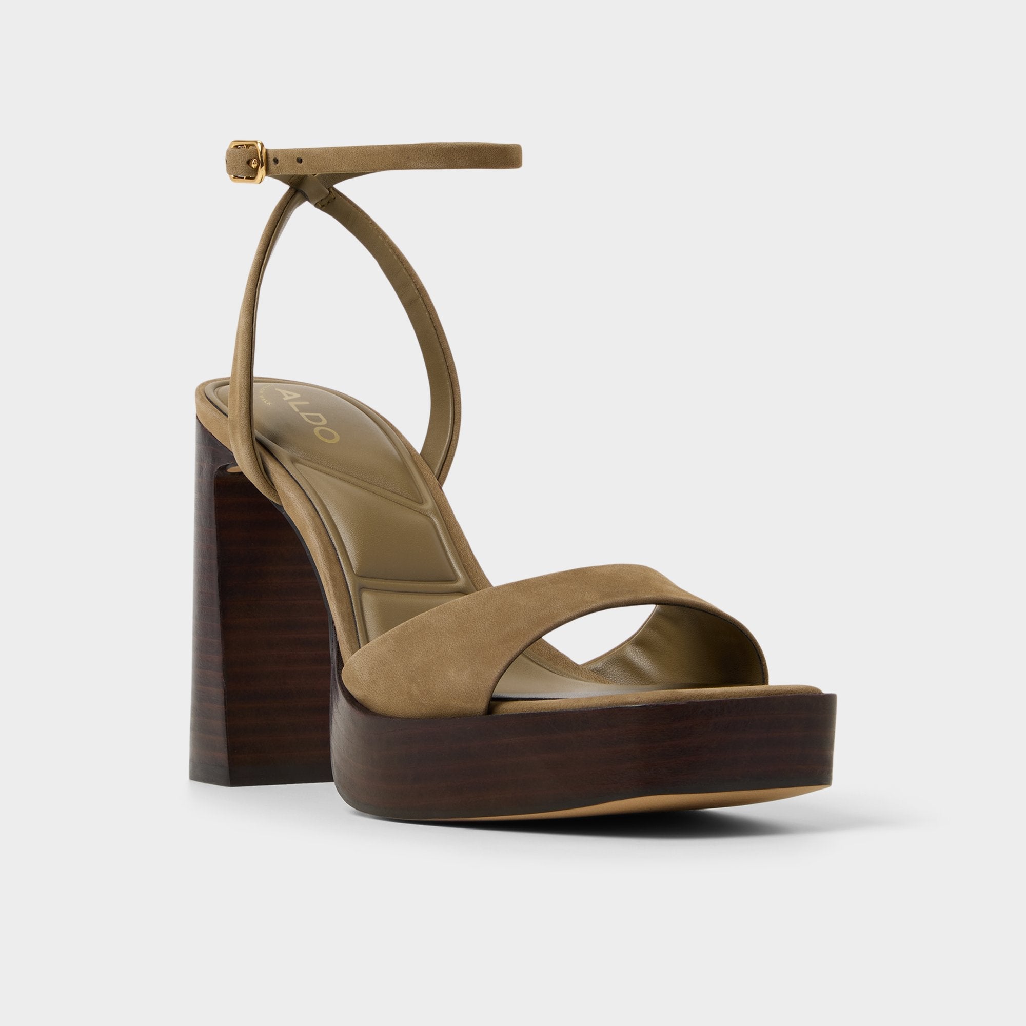 Aldo Lothon in Other Green - Strappy heeled sandal, Platform