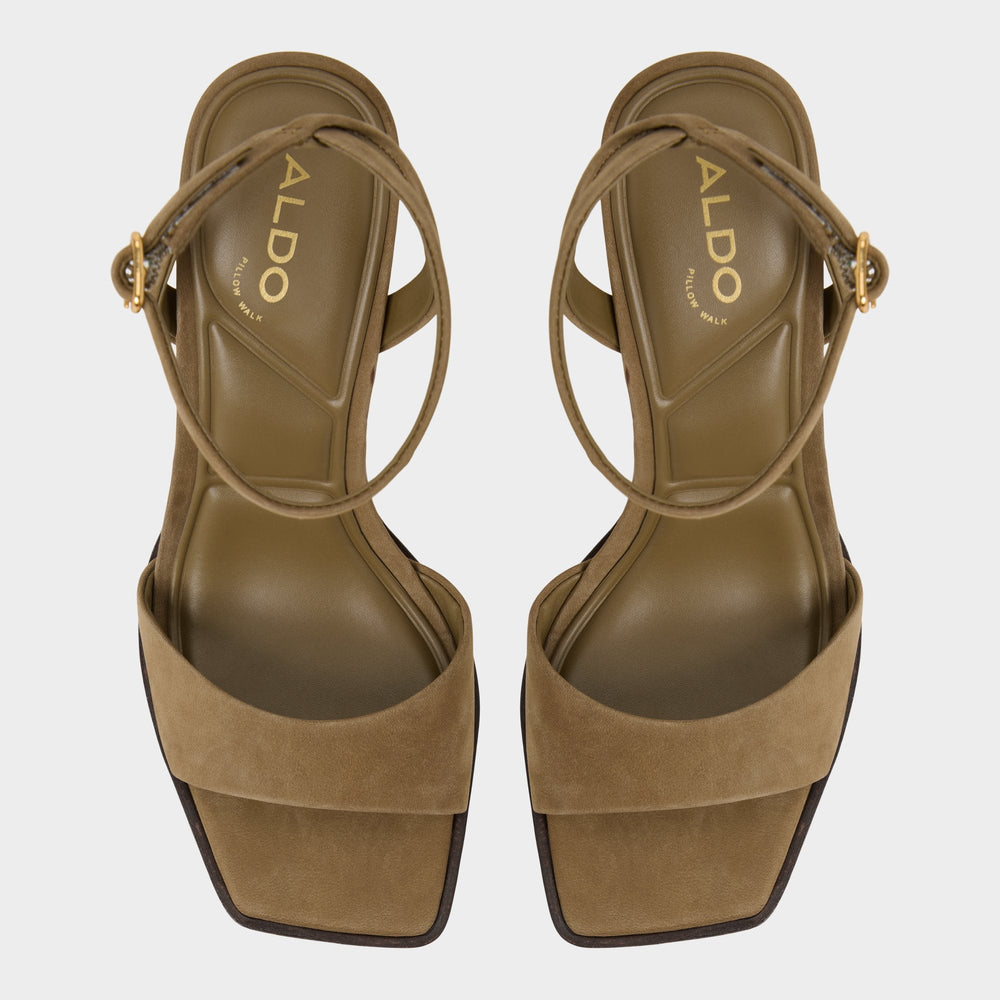 Aldo Lothon in Other Green - Strappy heeled sandal, Platform