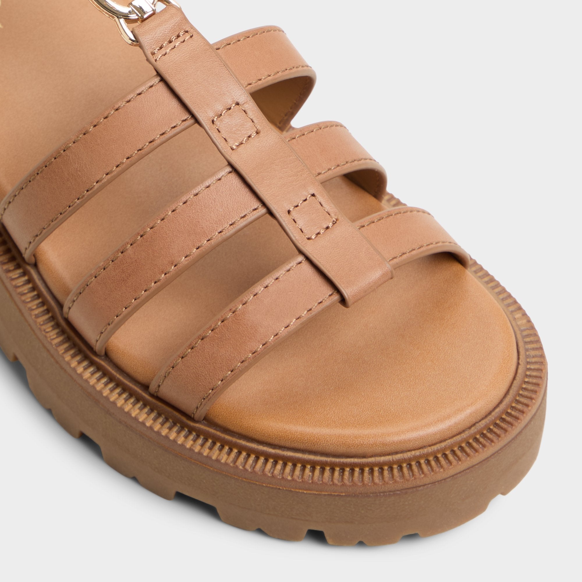 Aldo Lamington Medium Brown Women's Strappy sandals - Gladiator sandal, Lug sole