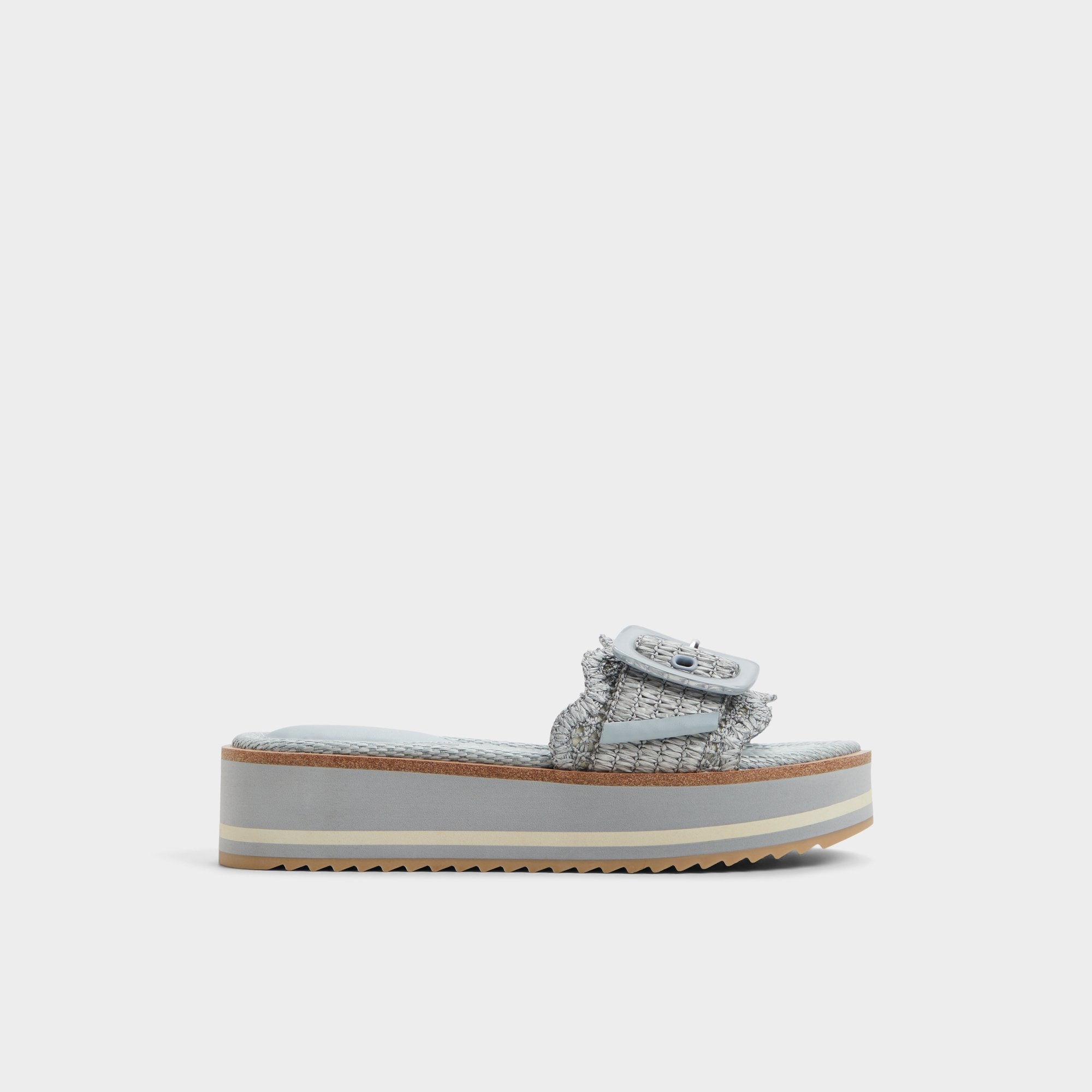 Aldo Wavynelly Other Blue Women's Flats - Slide sandal, Platform