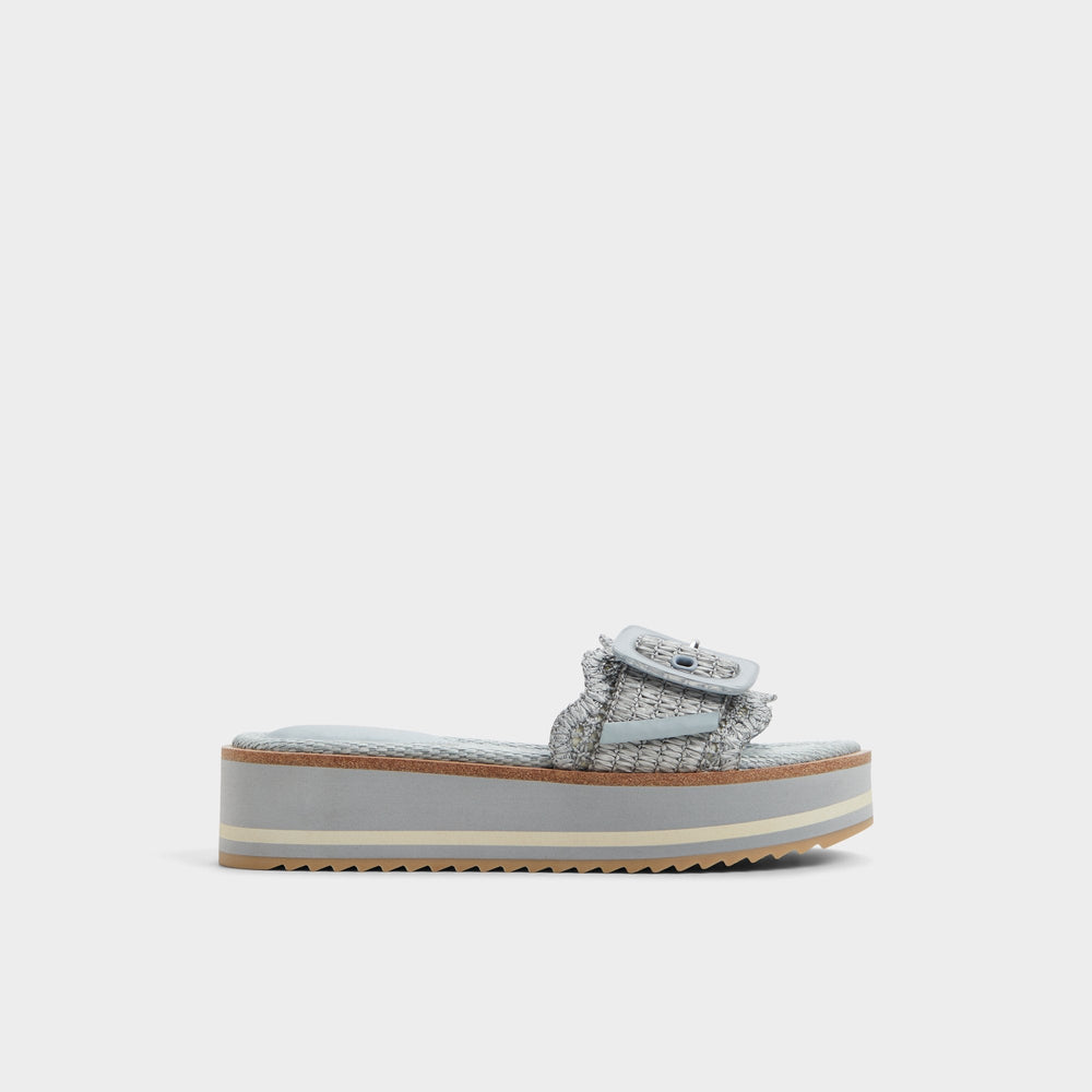 Aldo Wavynelly Other Blue Women's Flats - Slide sandal, Platform