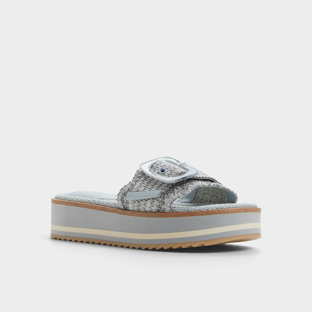 Aldo Wavynelly Other Blue Women's Flats - Slide sandal, Platform