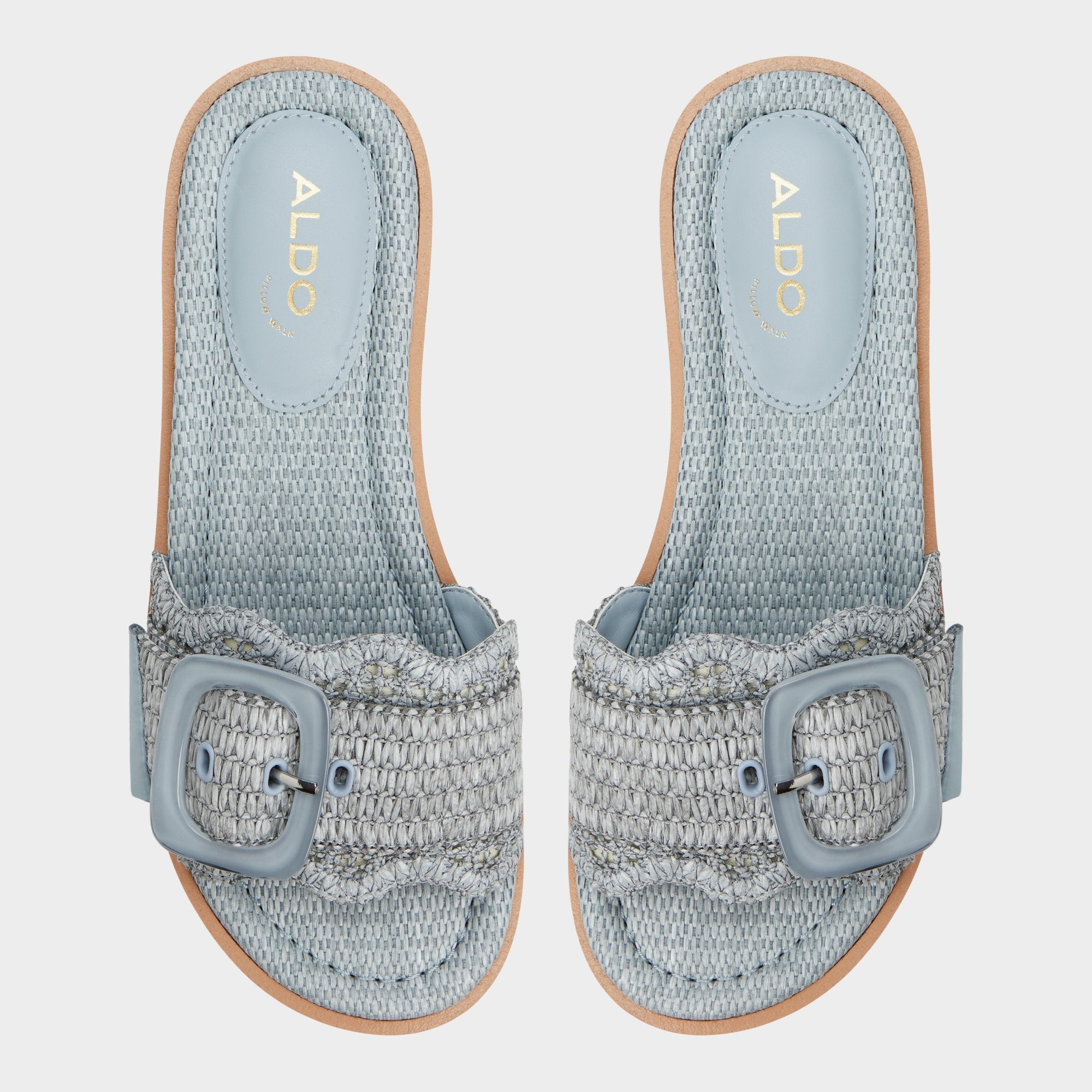Aldo Wavynelly Other Blue Women's Flats - Slide sandal, Platform