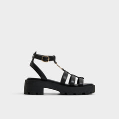 Aldo Lamington Black Women's Strappy sandals - Gladiator sandal, Lug sole