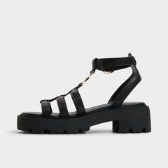 Aldo Lamington Black Women's Strappy sandals - Gladiator sandal, Lug sole