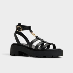 Aldo Lamington Black Women's Strappy sandals - Gladiator sandal, Lug sole
