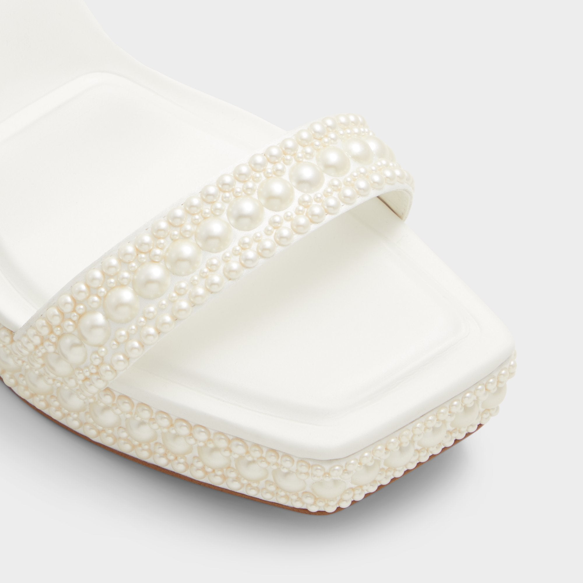Aldo Lulu White Women's Strappy sandals - Strappy heeled sandal, Block heel