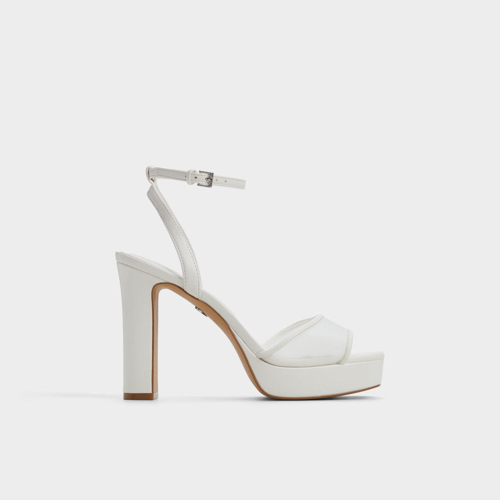 Aldo Chicglimmer Other White Women's Platform sandals - Strappy heeled sandal, Block heel