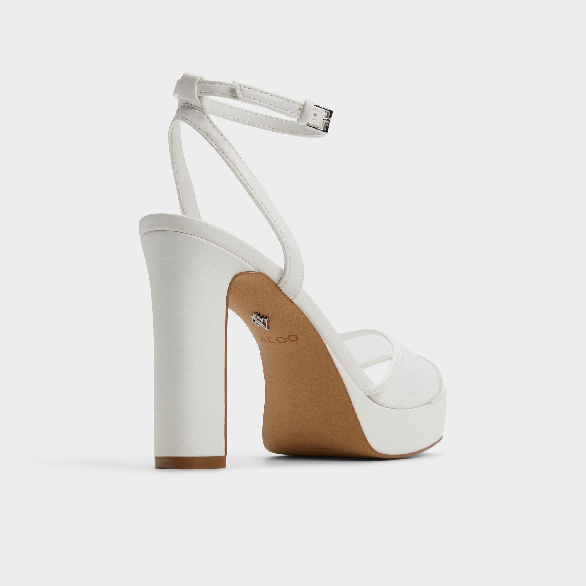 Aldo Chicglimmer Other White Women's Platform sandals - Strappy heeled sandal, Block heel