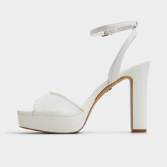 Aldo Chicglimmer Other White Women's Platform sandals - Strappy heeled sandal, Block heel