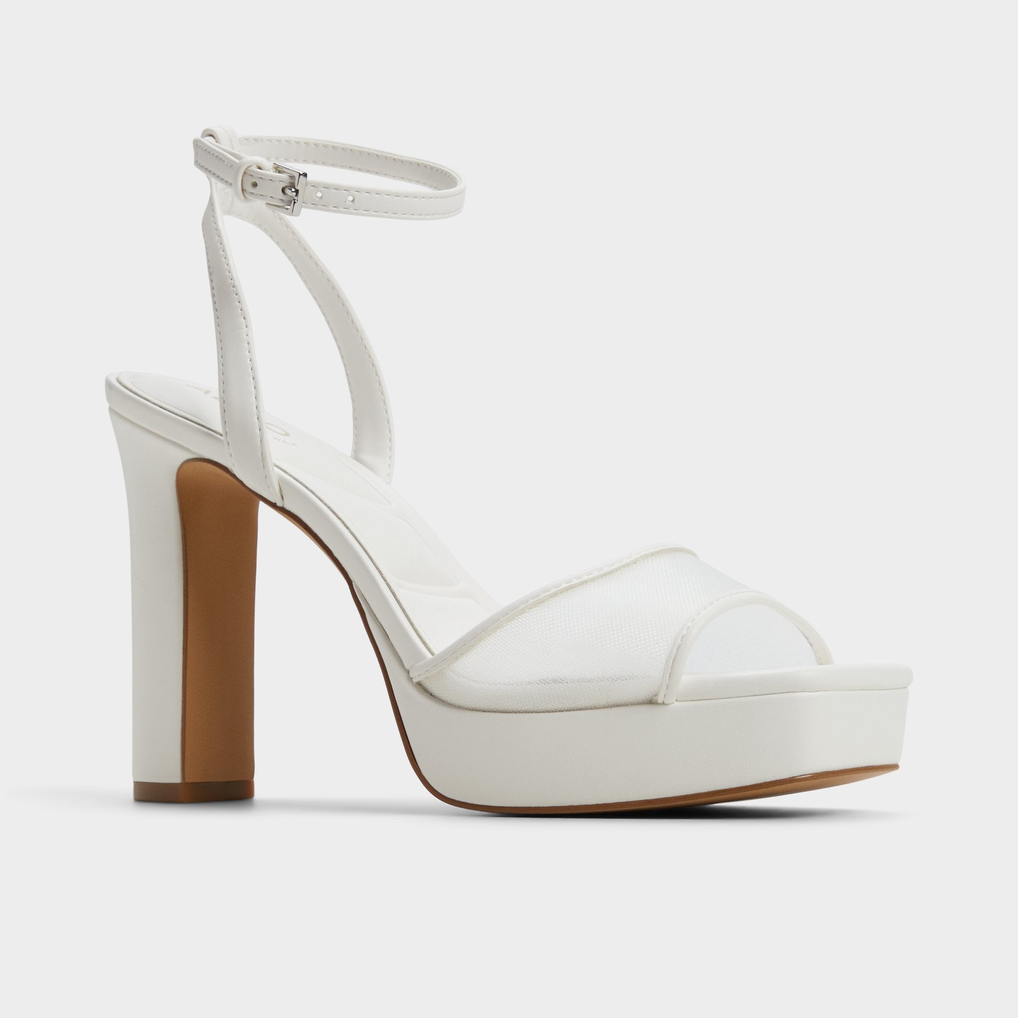 Aldo Chicglimmer Other White Women's Platform sandals - Strappy heeled sandal, Block heel