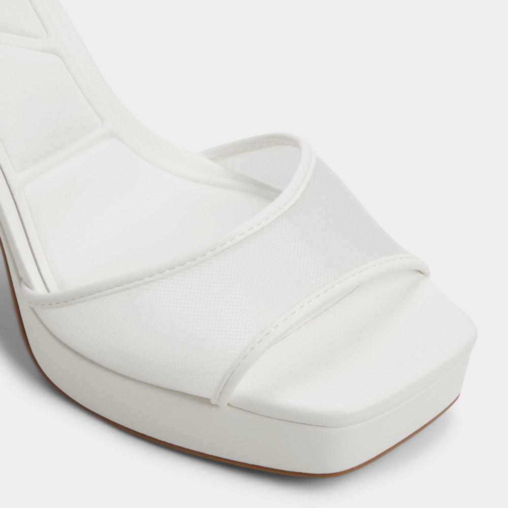 Aldo Chicglimmer Other White Women's Platform sandals - Strappy heeled sandal, Block heel