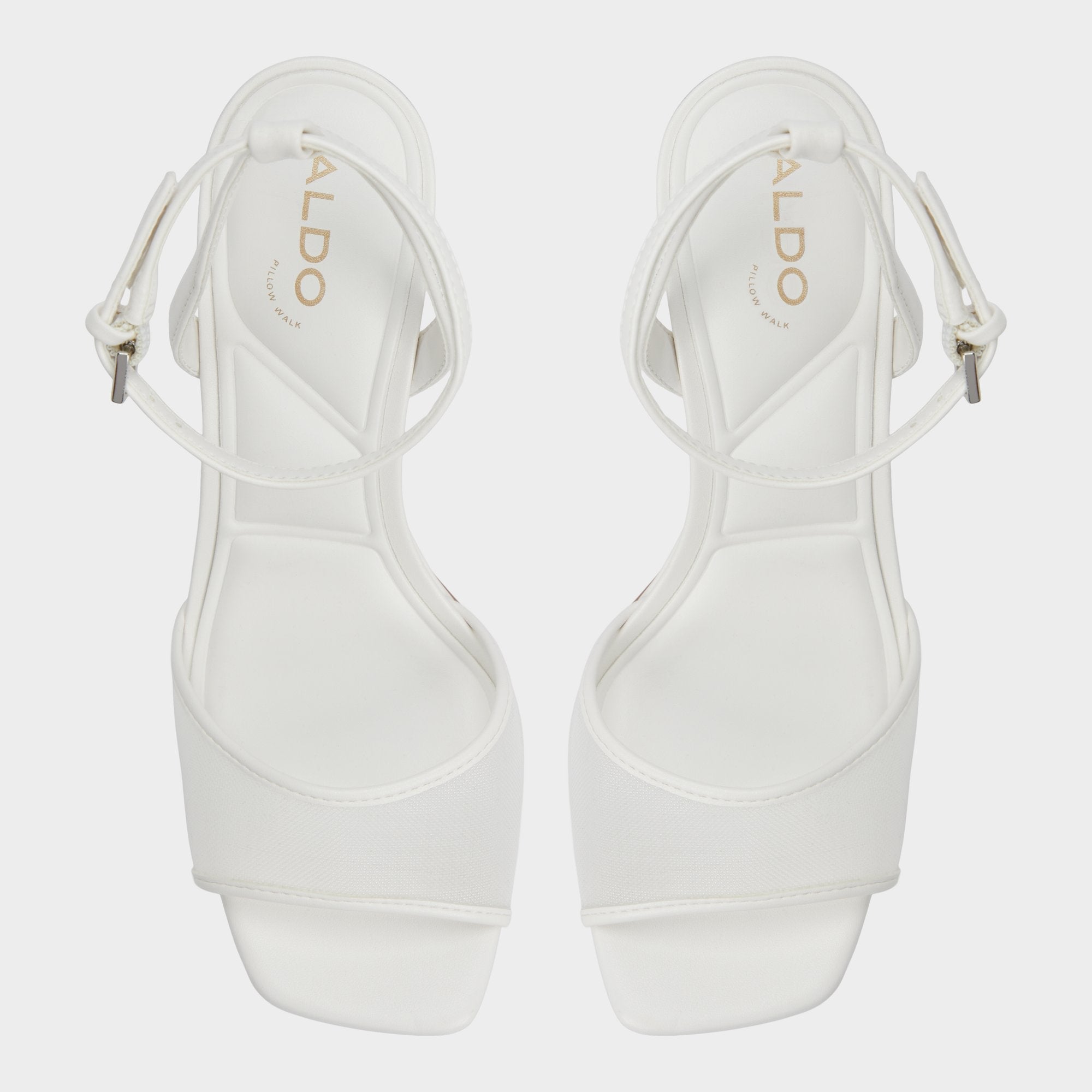Aldo Chicglimmer Other White Women's Platform sandals - Strappy heeled sandal, Block heel