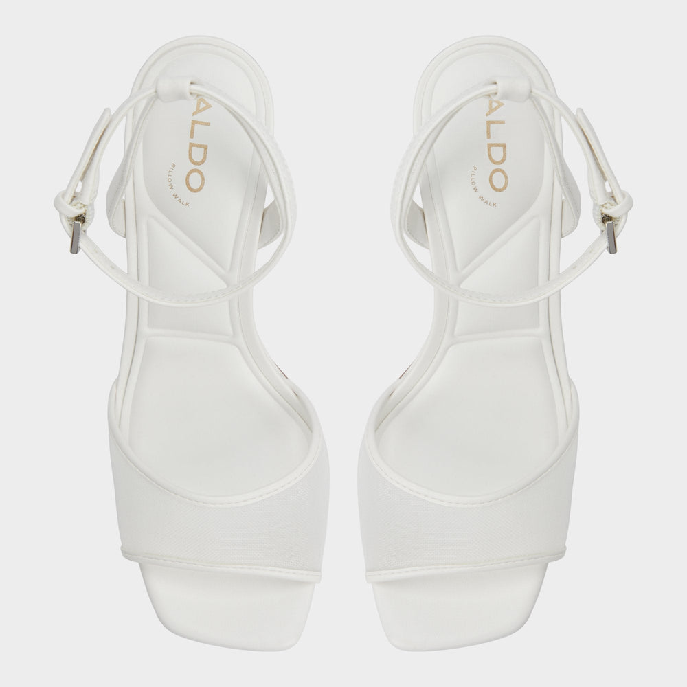Aldo Chicglimmer Other White Women's Platform sandals - Strappy heeled sandal, Block heel