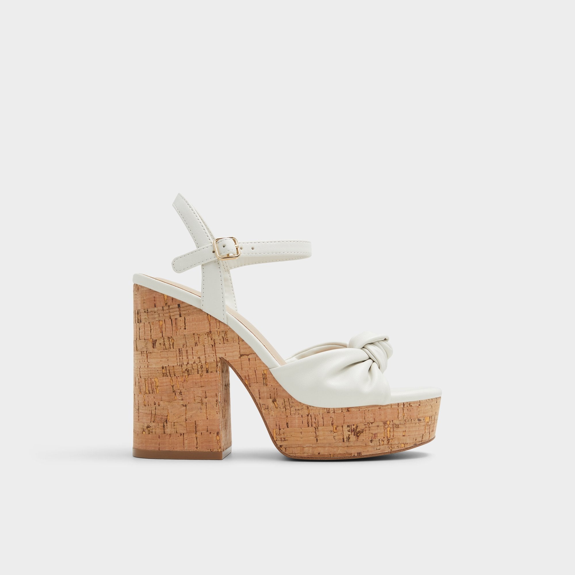Aldo Ulialdan White/Bone Women's Platform sandals - Strappy heeled sandal, Platform