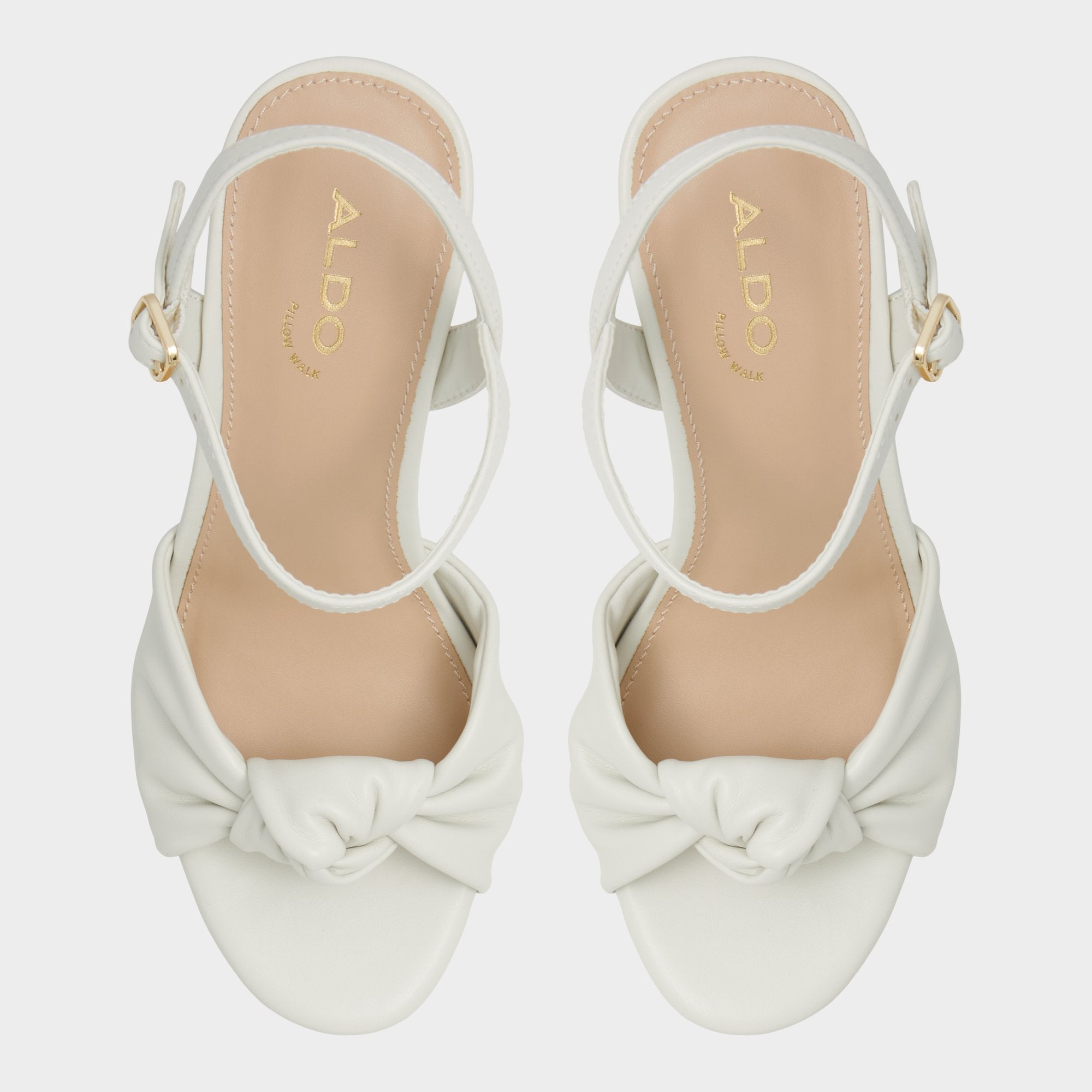 Aldo Ulialdan White/Bone Women's Platform sandals - Strappy heeled sandal, Platform