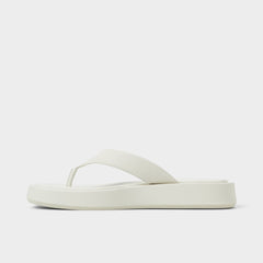 Aldo Grettle White/Bone Women's Flats - Flip flop, Flatform