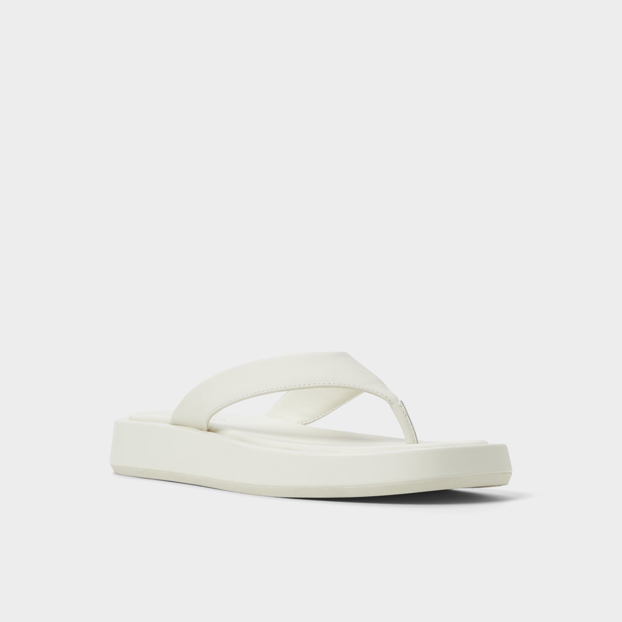 Aldo Grettle White/Bone Women's Flats - Flip flop, Flatform