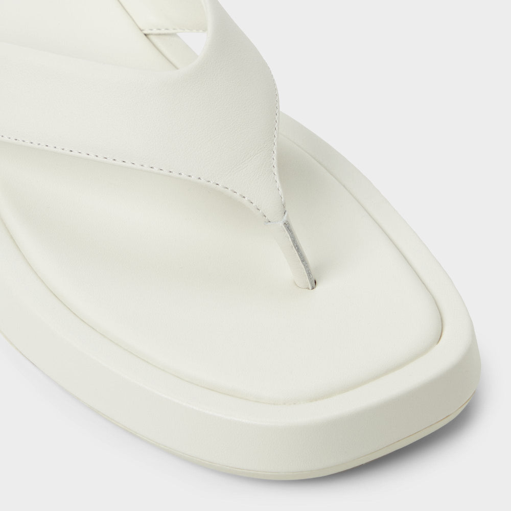Aldo Grettle White/Bone Women's Flats - Flip flop, Flatform
