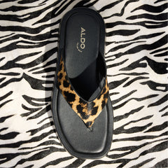 Aldo Grettle Brown Multi Women's Flats - Flip flop, Platform