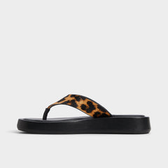Aldo Grettle Brown Multi Women's Flats - Flip flop, Platform