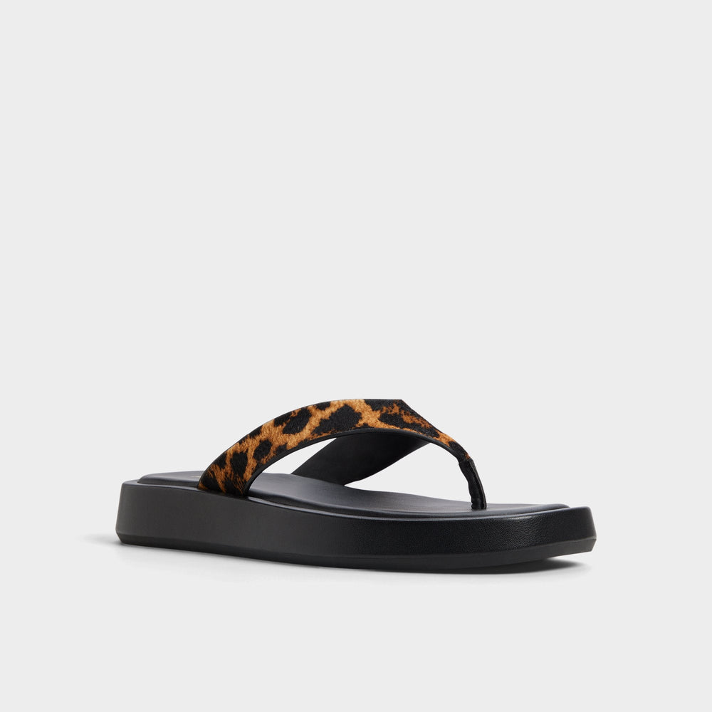 Aldo Grettle Brown Multi Women's Flats - Flip flop, Platform