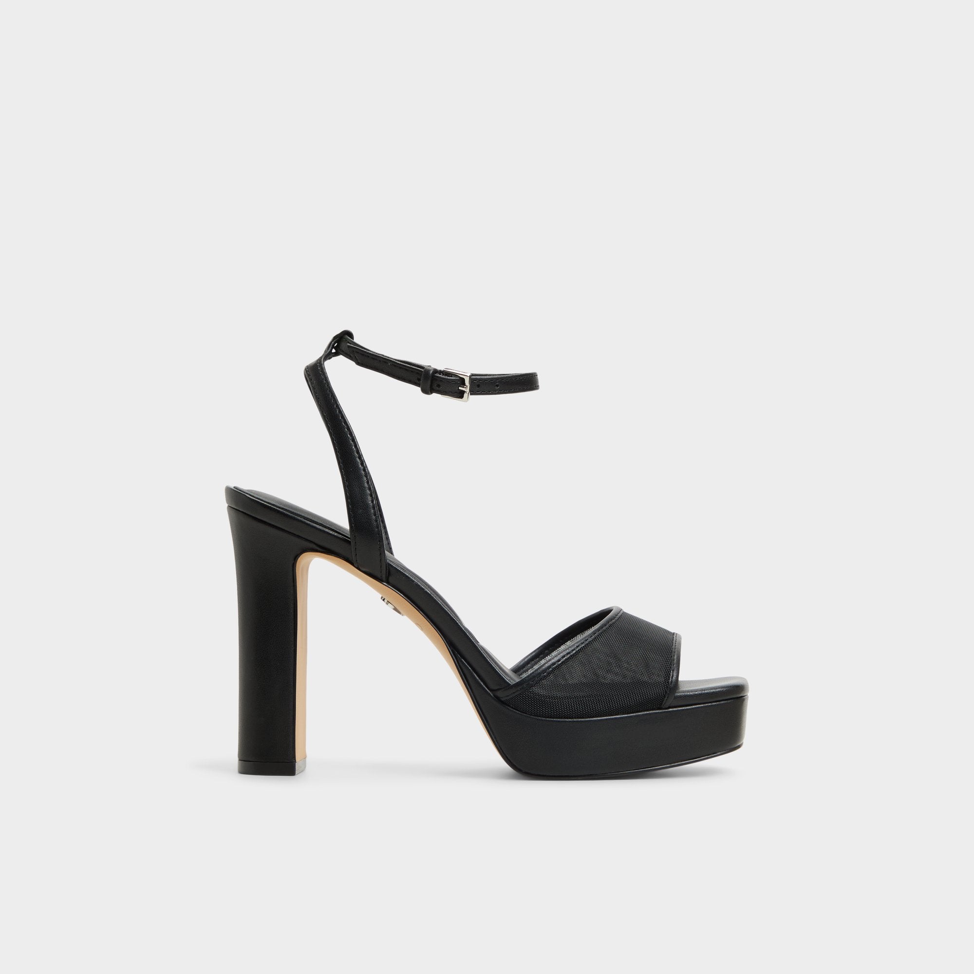 Aldo Chicglimmer Black Women's Platform sandals - Strappy heeled sandal, Block heel