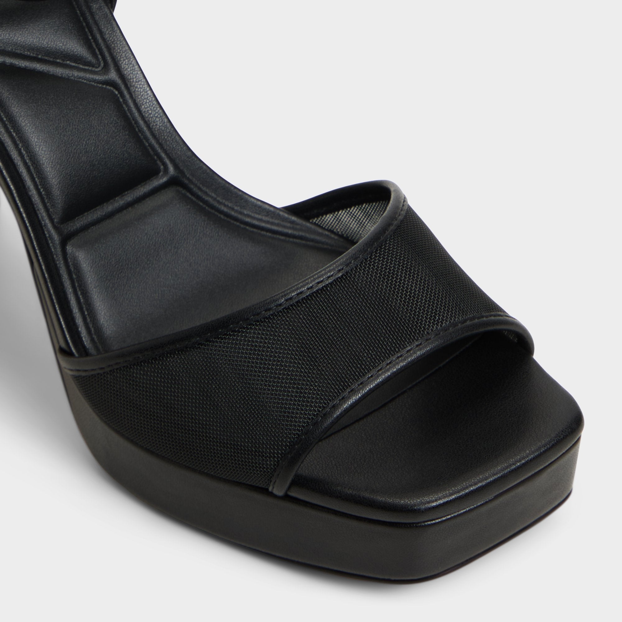 Aldo Chicglimmer Black Women's Platform sandals - Strappy heeled sandal, Block heel