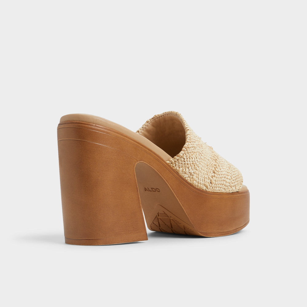 Aldo Maysee Natural Women's Platform sandals - Heeled mule, Platform