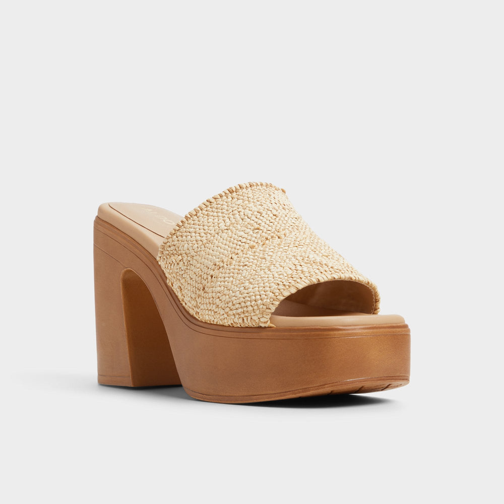 Aldo Maysee Natural Women's Platform sandals - Heeled mule, Platform