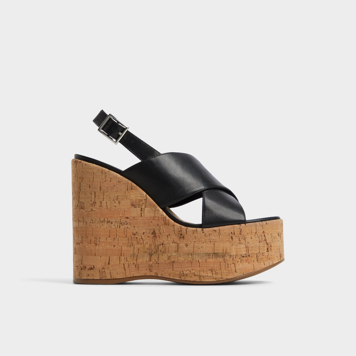 Aldo Sandcastle Black Women's Platform sandals - Strappy wedge sandal