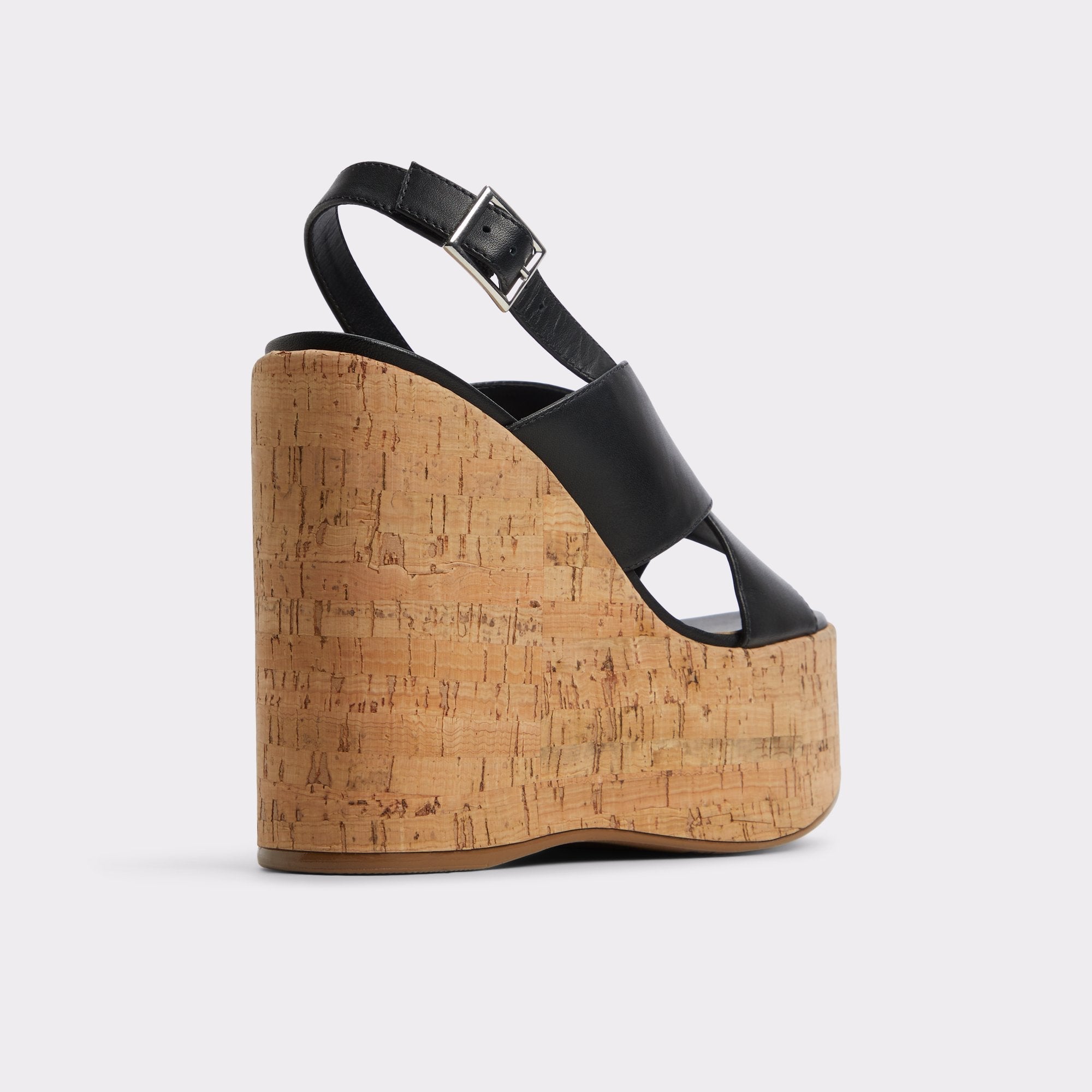 Aldo Sandcastle Black Women's Platform sandals - Strappy wedge sandal