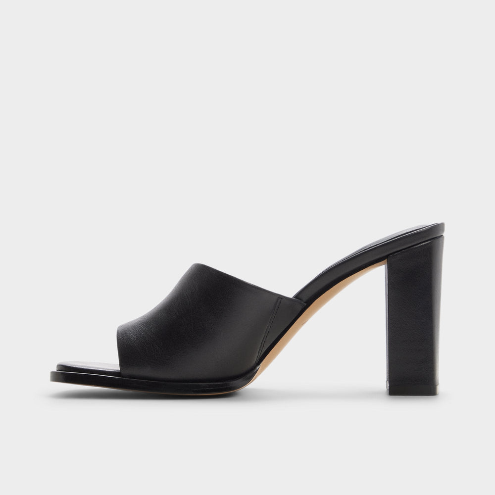 Aldo Re in Sophia Black - Heeled mule, Block heel