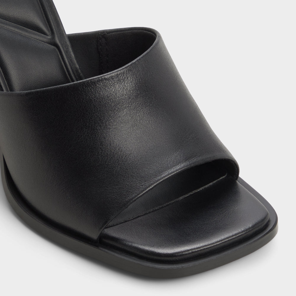 Aldo Re in Sophia Black - Heeled mule, Block heel