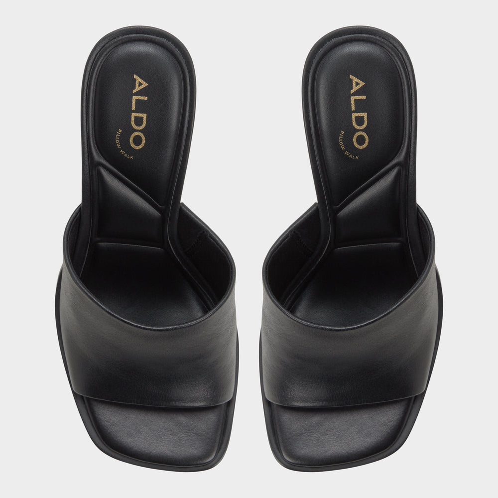 Aldo Re in Sophia Black - Heeled mule, Block heel
