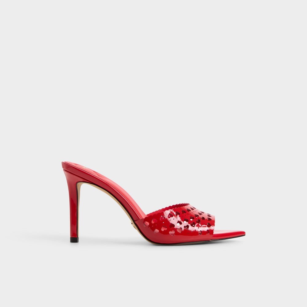 Aldo Lovemule in Medium Red - Heeled mule, Stiletto heel
