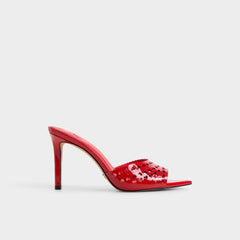 Aldo Lovemule in Medium Red - Heeled mule, Stiletto heel