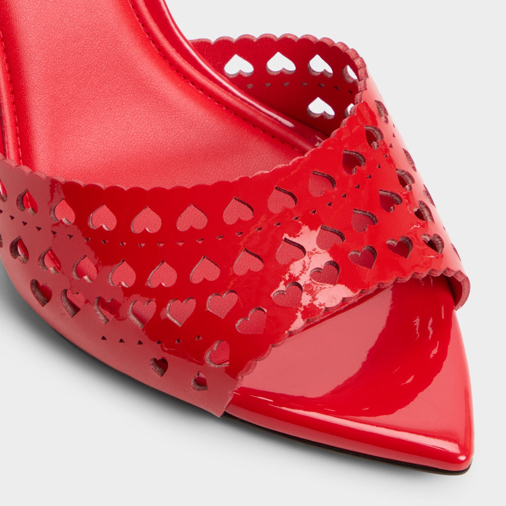 Aldo Lovemule in Medium Red - Heeled mule, Stiletto heel