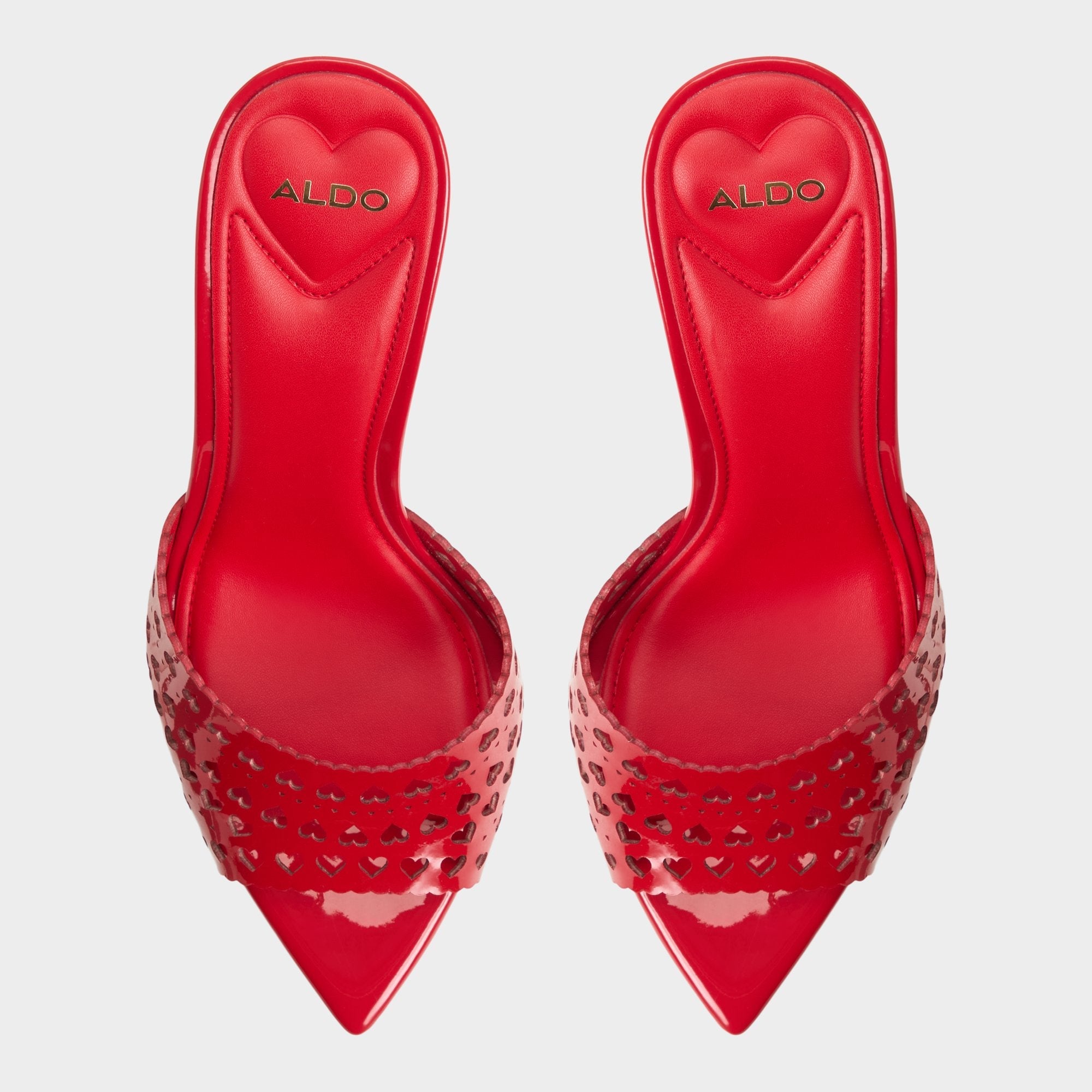 Aldo Lovemule in Medium Red - Heeled mule, Stiletto heel
