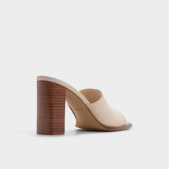 Aldo Re in Sophia Other Beige - Heeled mule, Block heel