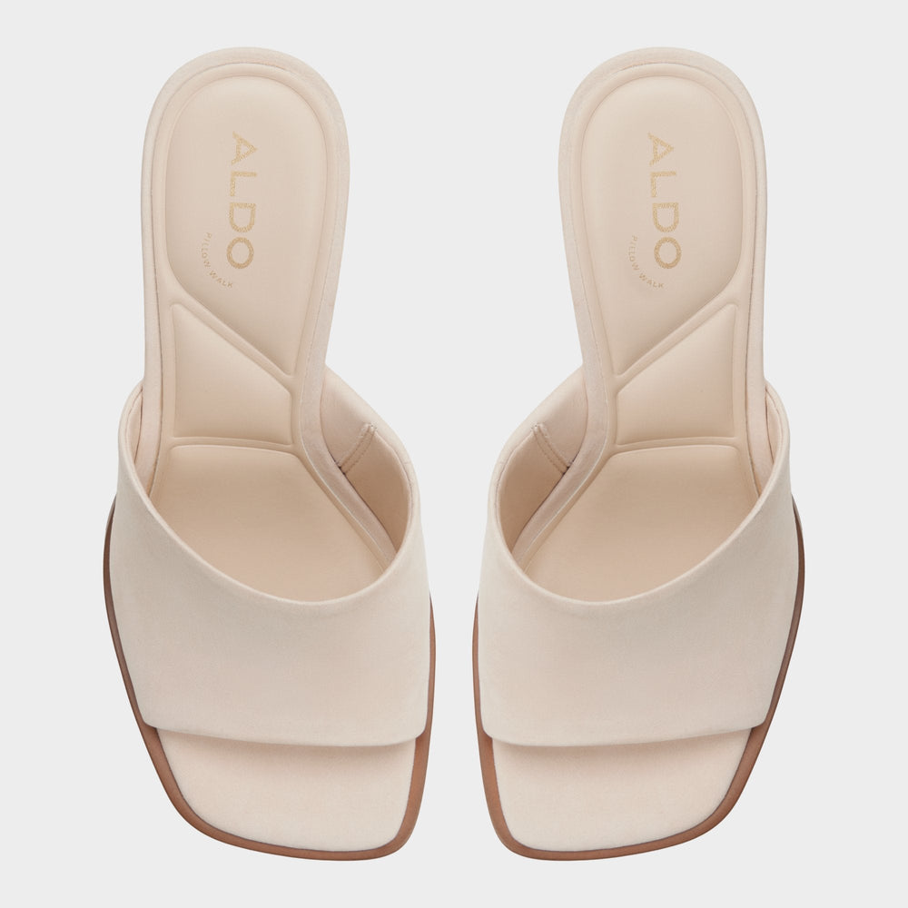 Aldo Re in Sophia Other Beige - Heeled mule, Block heel